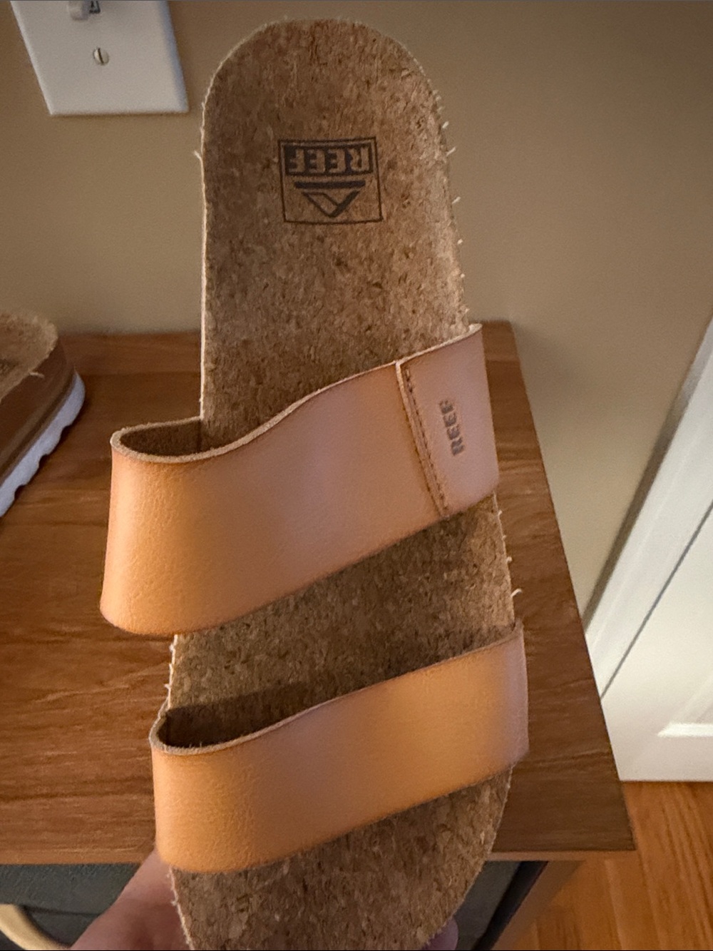 Reef Two‑Strap Platform Slide in Mustard - Picture 2 of 5
